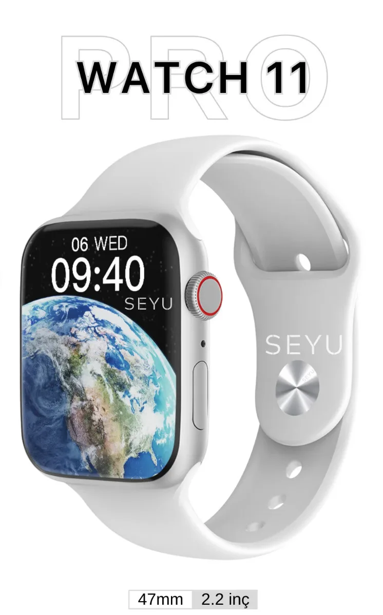 SEYUWATCH Watch 11 Pro Akıllı Saat Iphone Uyumlu Ve Android Tüm Telefonlara Uyumlu Smartwatch